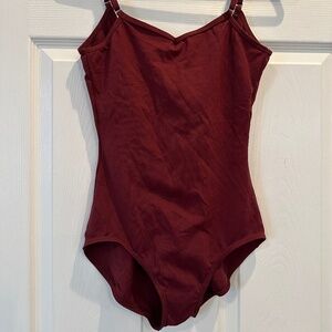 Capezio Camisole V Neck Ballet Leotard Burgundy XL